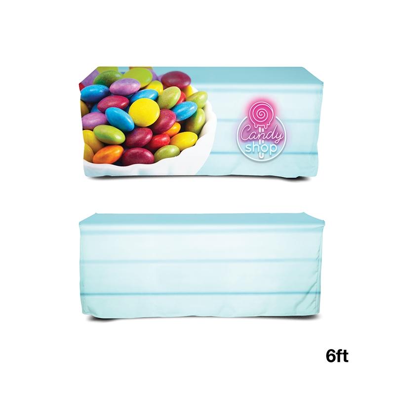 Table Cover Fitted Polyester Wrinkle-Resistant - 6 ft - product view 5