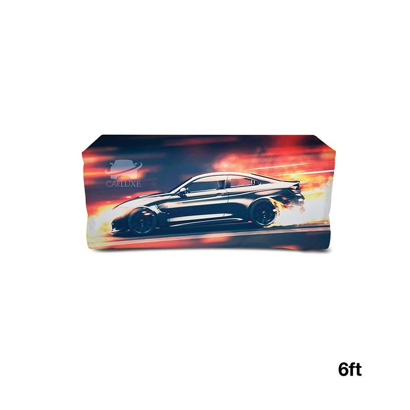 Table Cover Fitted Open Back Polyester - 6 ft - product view 2