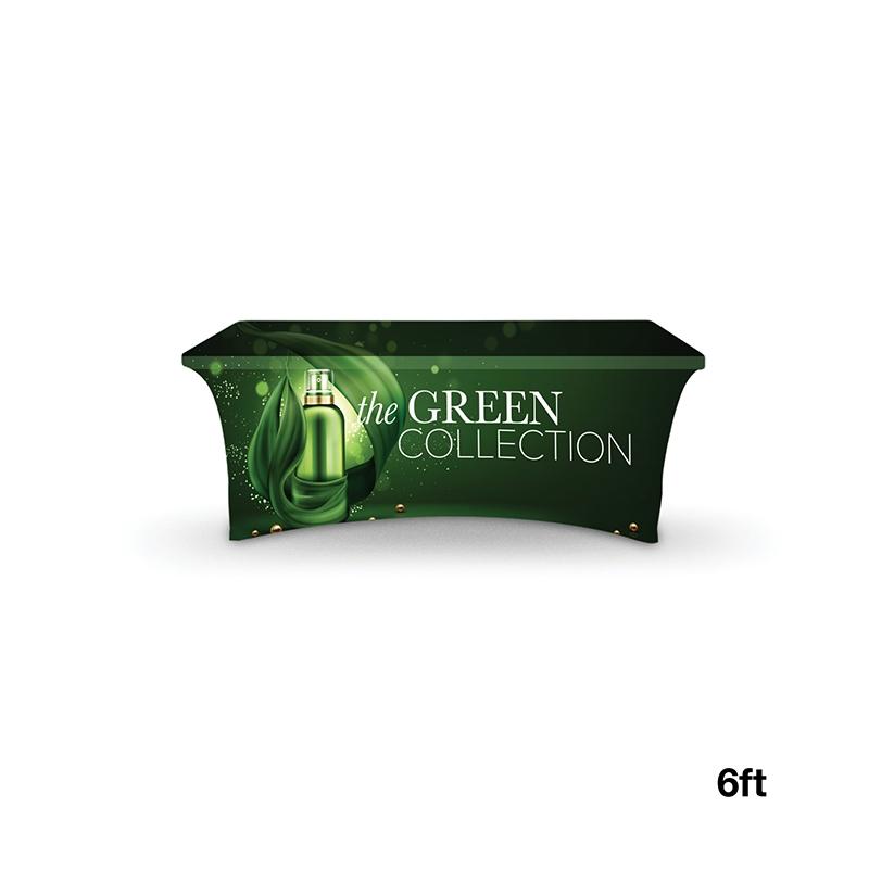 Table Cover Stretch RPET Open Back Polyester - 6 ft - product view 2