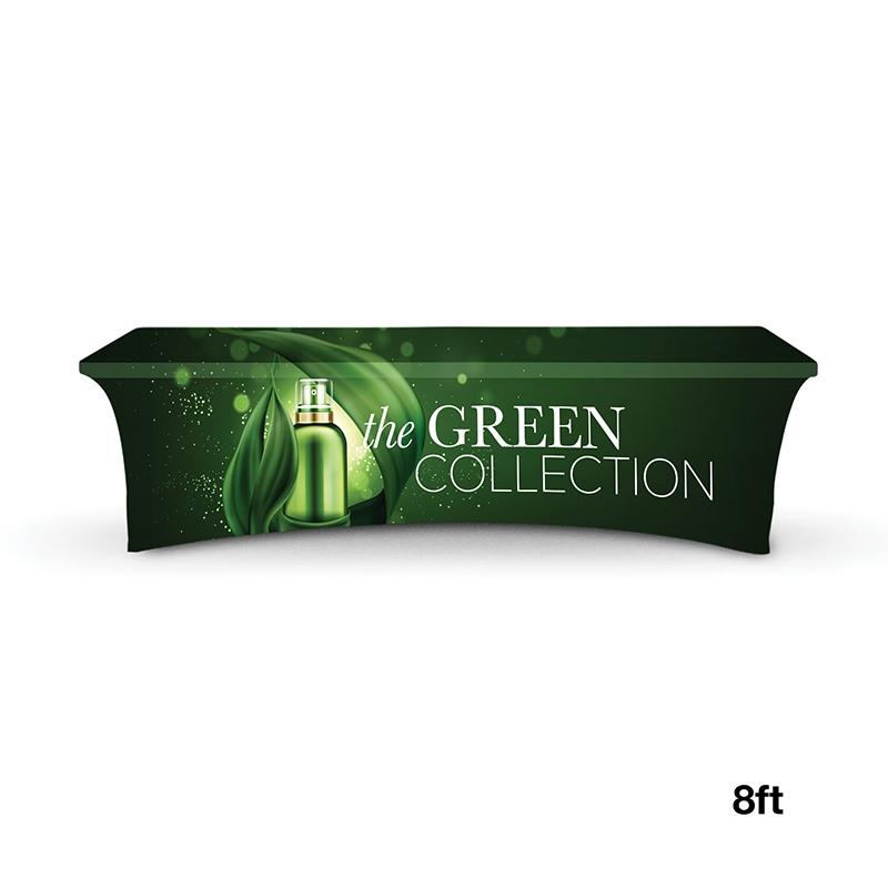 Table Cover Stretch RPET Open Back Polyester - 8 ft - product view 2