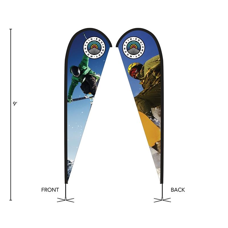 Custom Teardrop Flag Double-Sided - 9 ft - product view 5