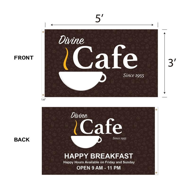 Custom Flag Double-Sided Polyester - 3 x 5 ft - product view 2