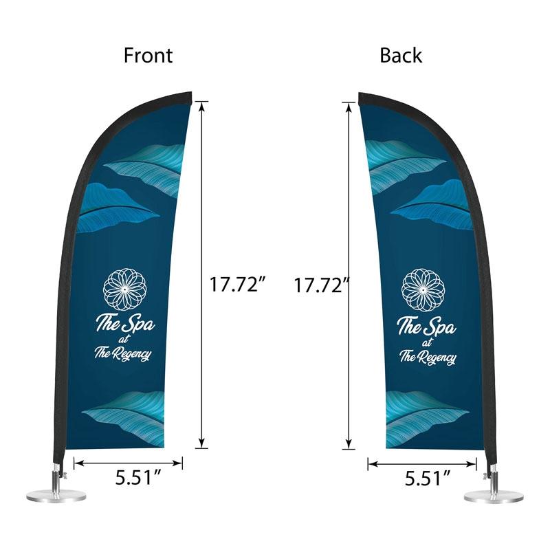 Tabletop Feather Flag Double-Sided - 5.5 x 17.75 in