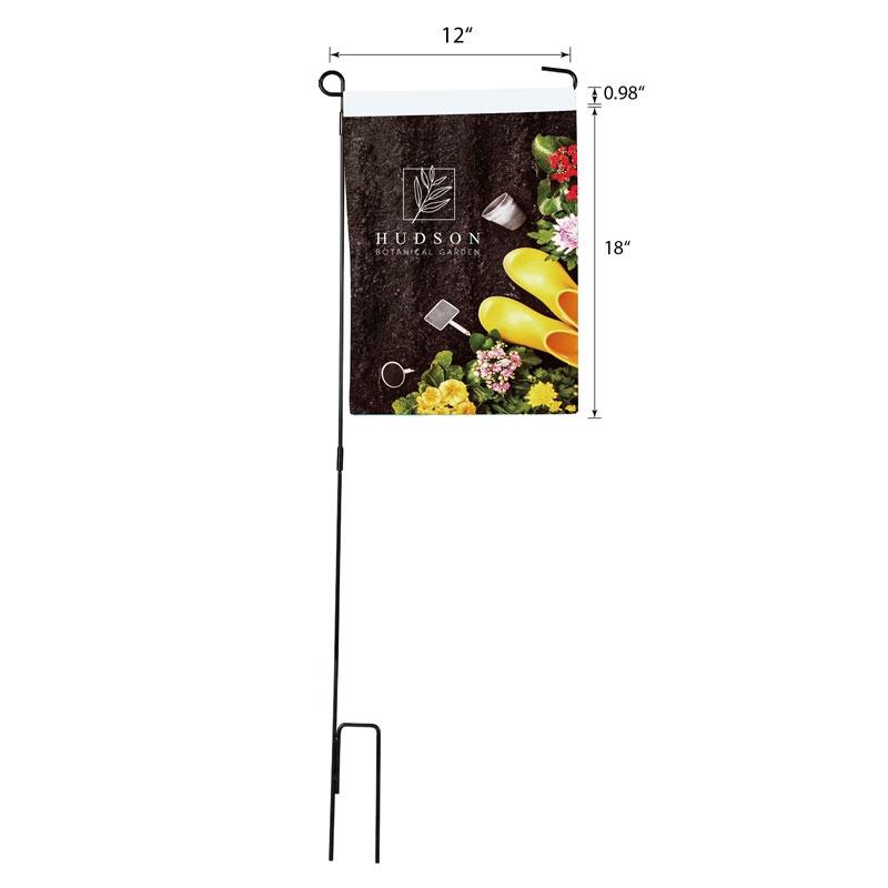 Garden Flag Single-Sided with Iron Pole - 12 x 18 in - product view 3