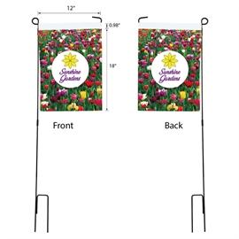 Garden Flag Double-Sided with Iron Pole - 12 x 18 in