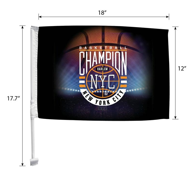 Car Flag Single-Sided with Window Bracket - 18 x 12 in - product view 3