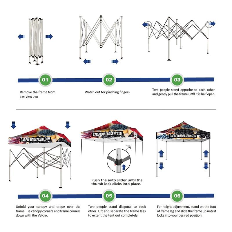 Tent Canopy Aluminum Frame with Carrying Bag - 10 x 10 ft - product view 3