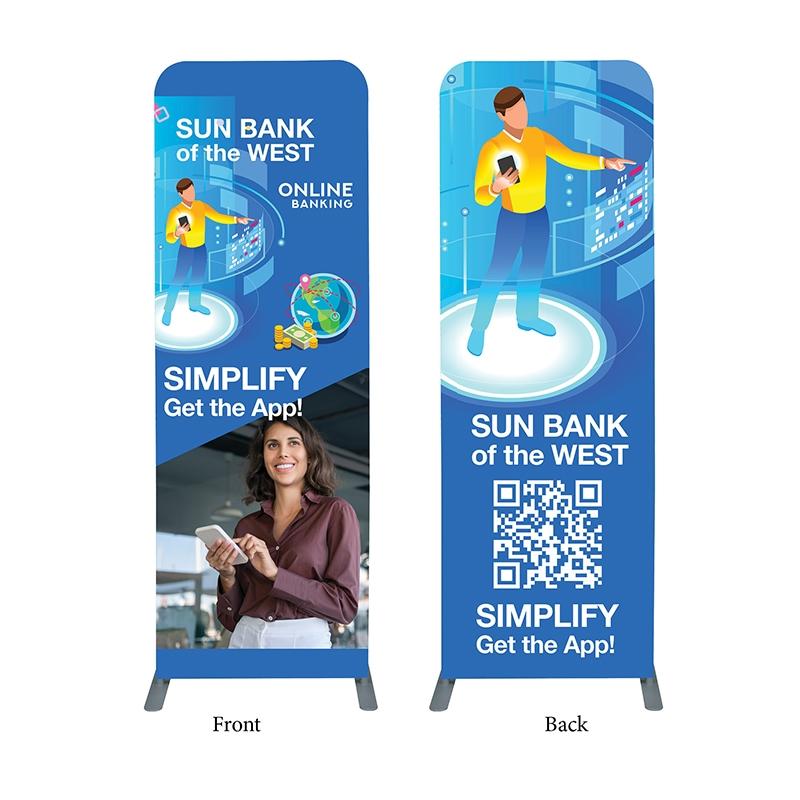 Banner Double-Sided Fabric Floor Stand - 31.5 x 89.75 in - product view 5