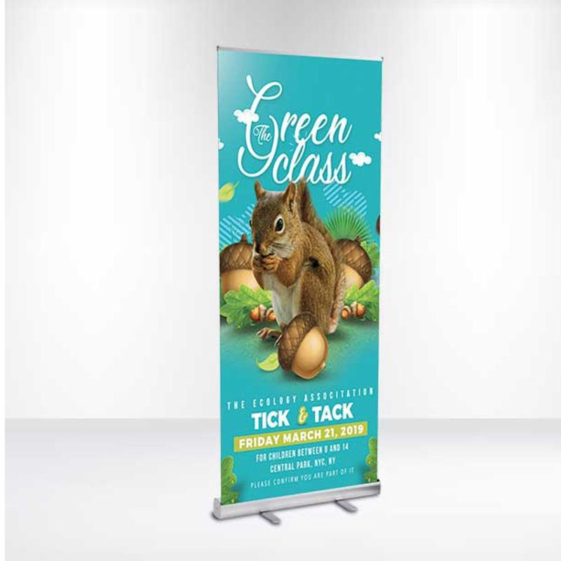 Banner Roll-Up Fabric Silver-Coated - 31.5 x 78.75 in - product view 2