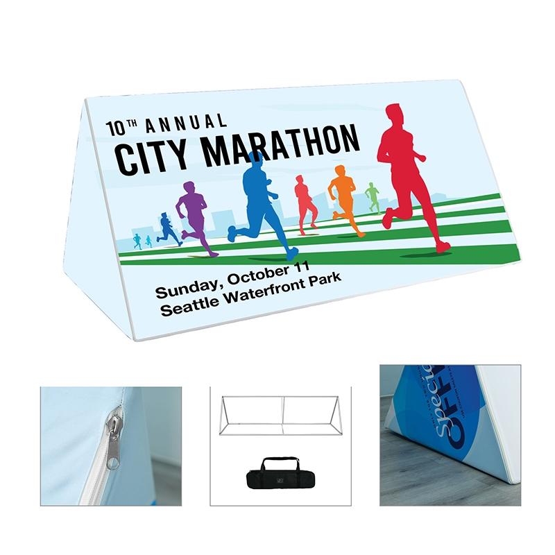 Sign Triangular Fabric Floor Display - 78 x 39 x 39 in - product view 10