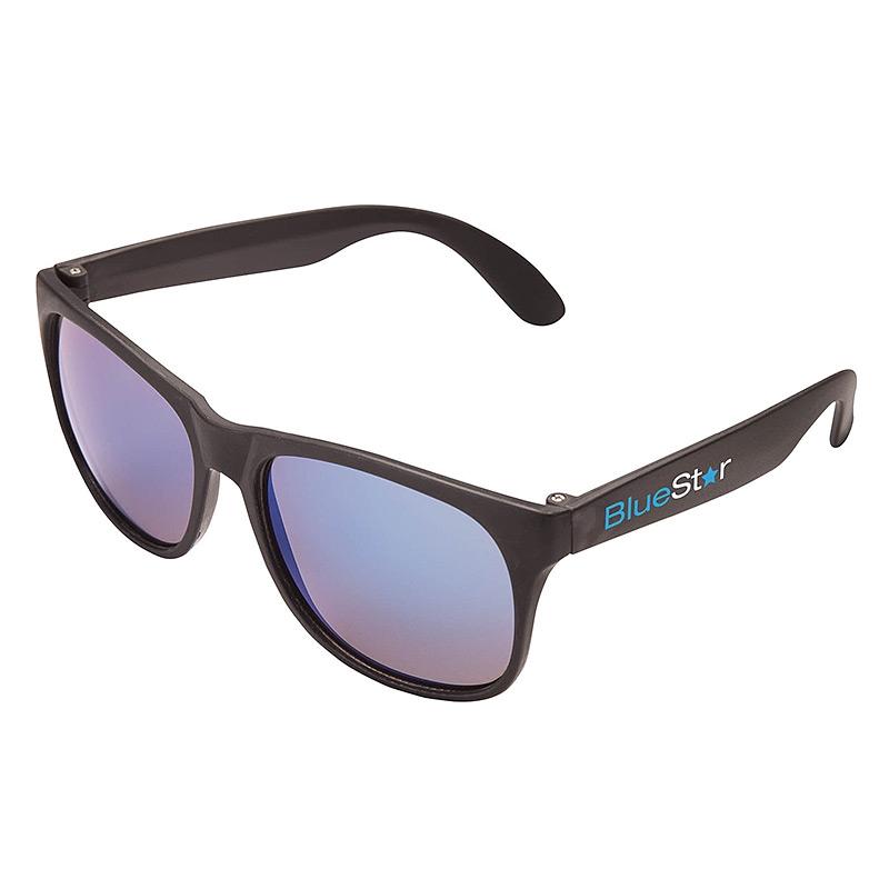 Mirrored Sunglasses Matte Black UV400 - 5 3/4 in - product view 3