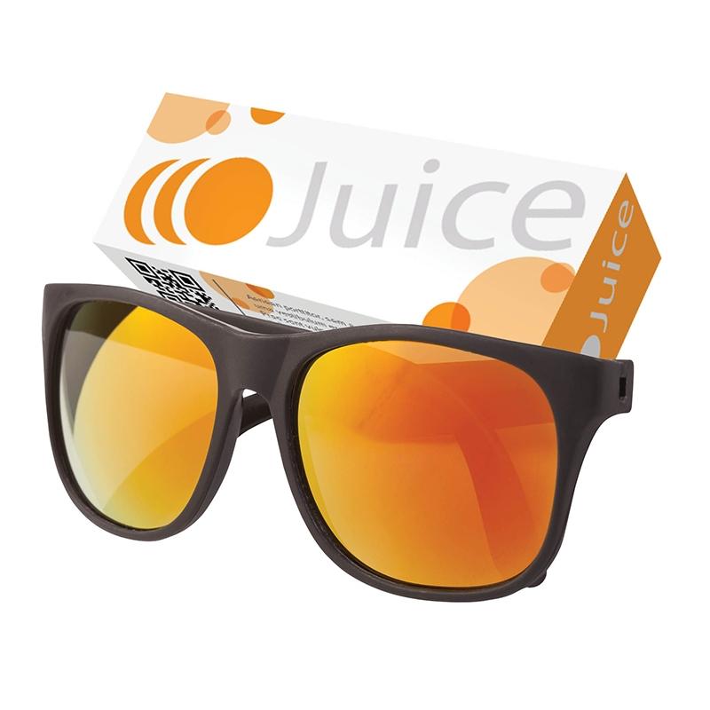 Mirrored Sunglasses Matte Black UV400 - 5 3/4 in - product view 5