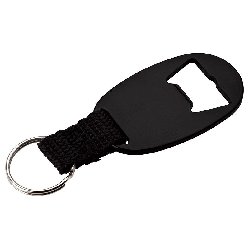 Bottle Opener Keychain Aluminum with Web Strap - 3.75 in - product view 2