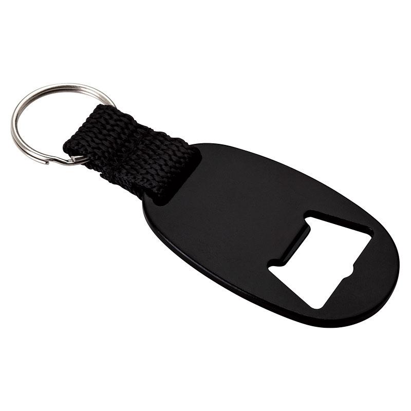 Bottle Opener Keychain Aluminum with Web Strap - 3.75 in - product view 3