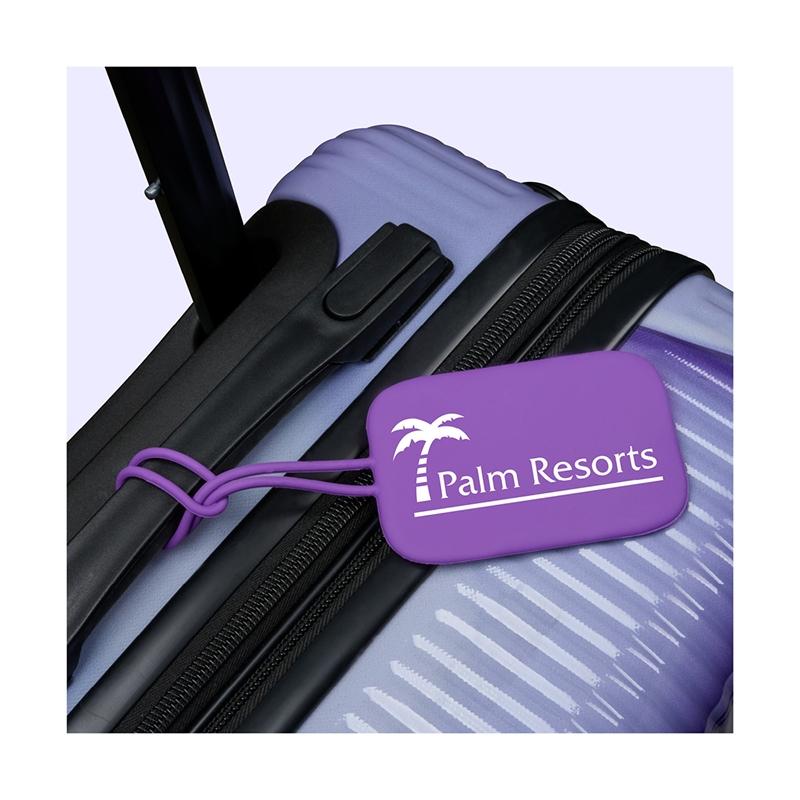 Luggage Tag Silicone with Address Window Pull-Through - 9.1 in - product view 4