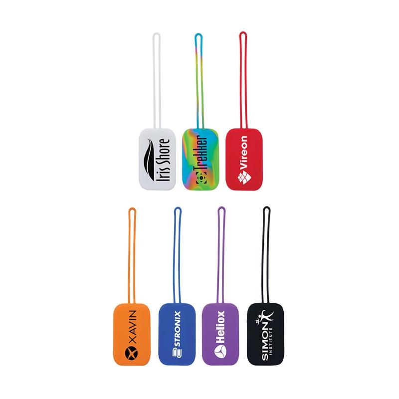 Luggage Tag Silicone with Address Window Pull-Through - 9.1 in - product view 5