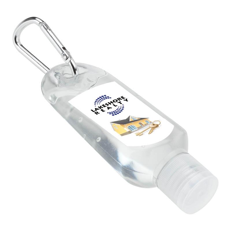 Hand Sanitizer with Aluminum Carabiner Citrus Scent - 1 oz - product view 2