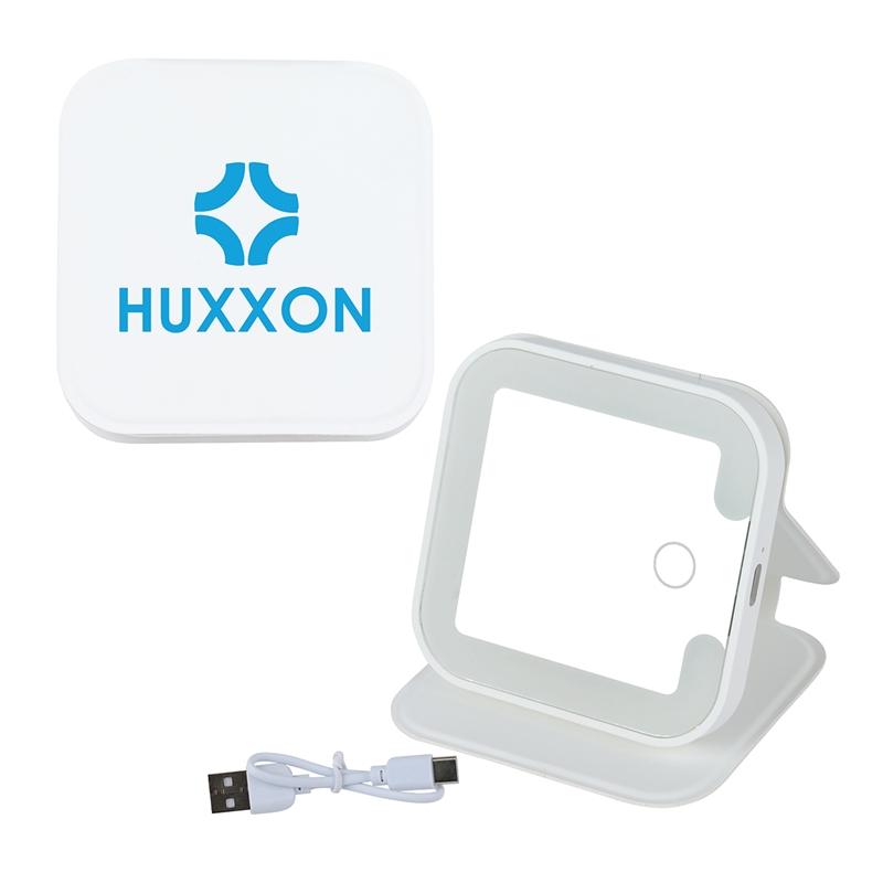 Pocket Mirror LED Light-Up Rechargeable 18 Lights - 3.25 in - product view 9