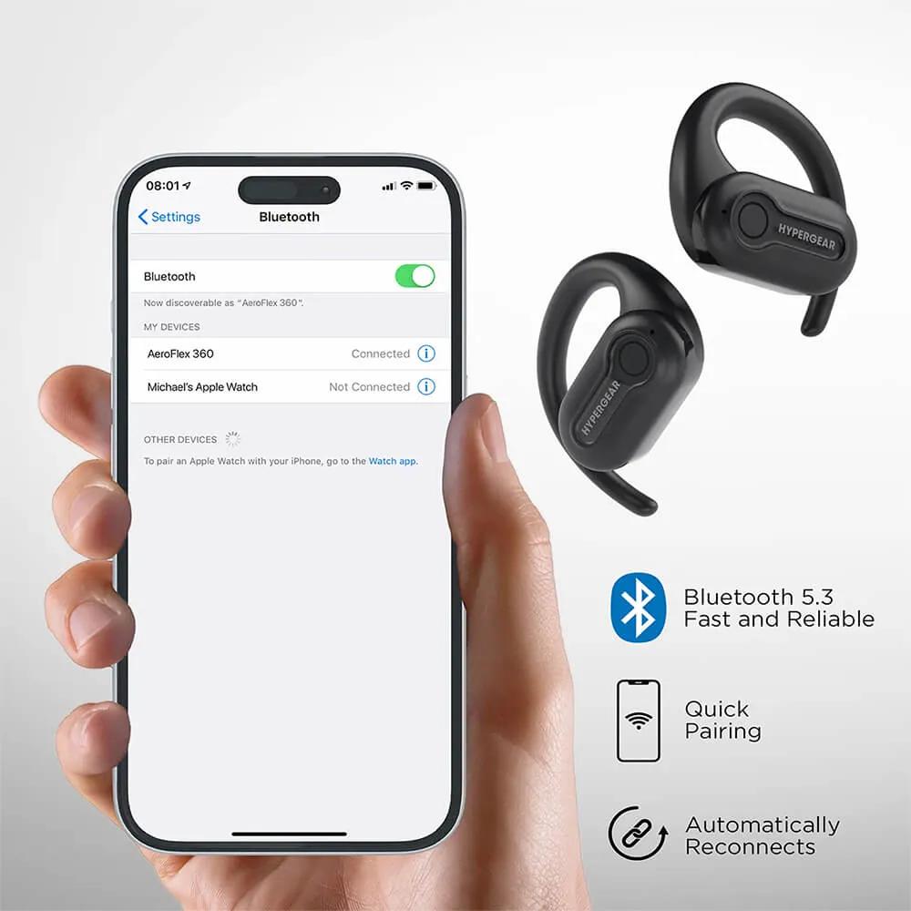 Wireless Earbuds Open-Ear with Flexible Hooks - 3.25 in - product view 10