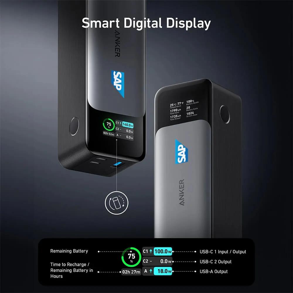 Power Bank 140W Fast Charging with Digital Display - 24000mAh - product view 4