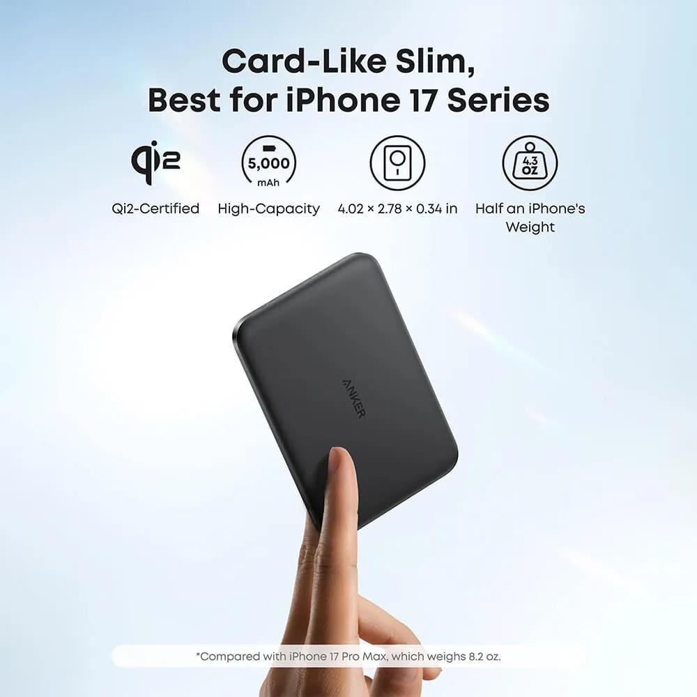 Power Bank Ultra-Slim Magnetic Wireless Qi2 - 5000mAh - product view 5