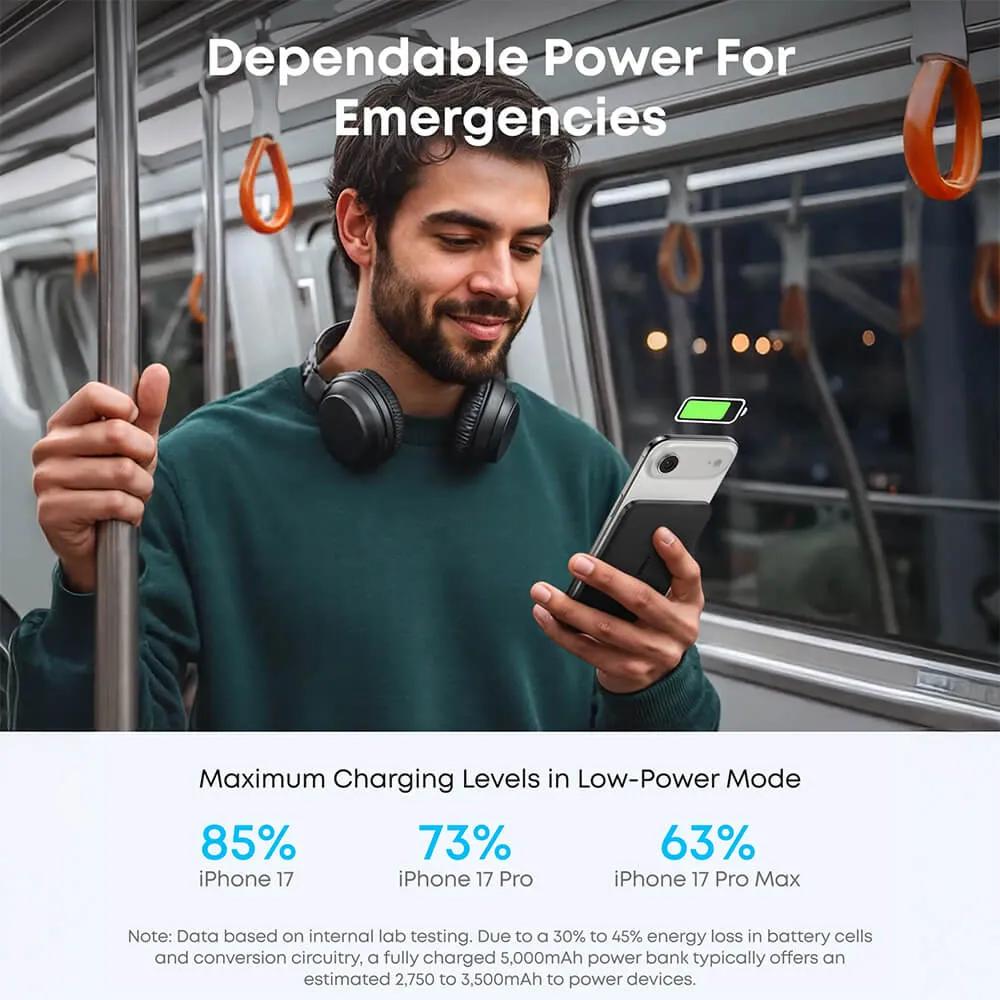 Power Bank Ultra-Slim Magnetic Wireless Qi2 - 5000mAh - product view 8