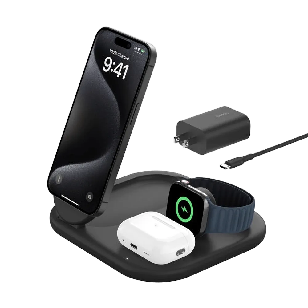 Wireless Charging Station 3-in-1 Magnetic MagSafe - 15W