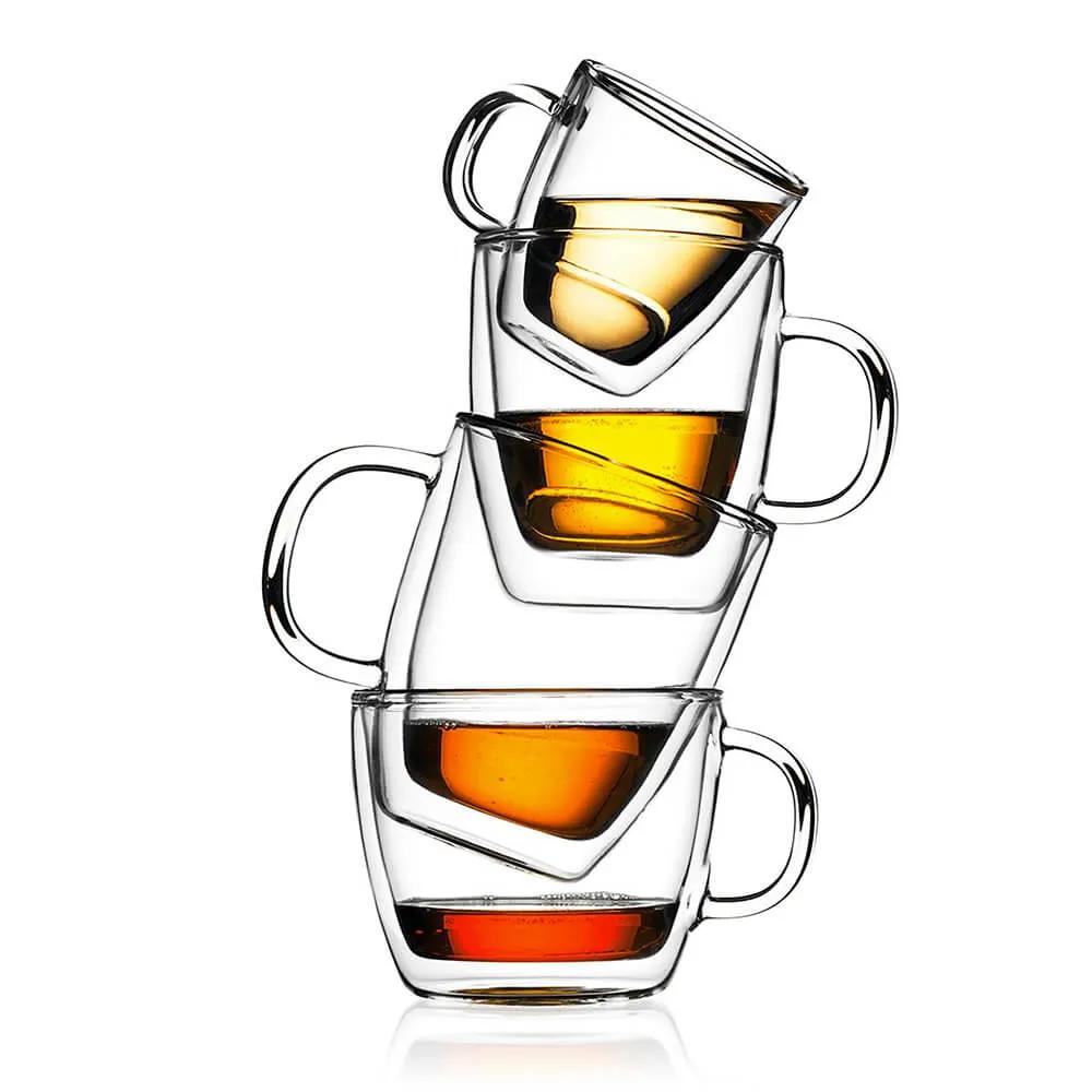 Bodum Double Wall Glass Mug Set Mouth-Blown - 10 oz (2 Pack) - product view 5