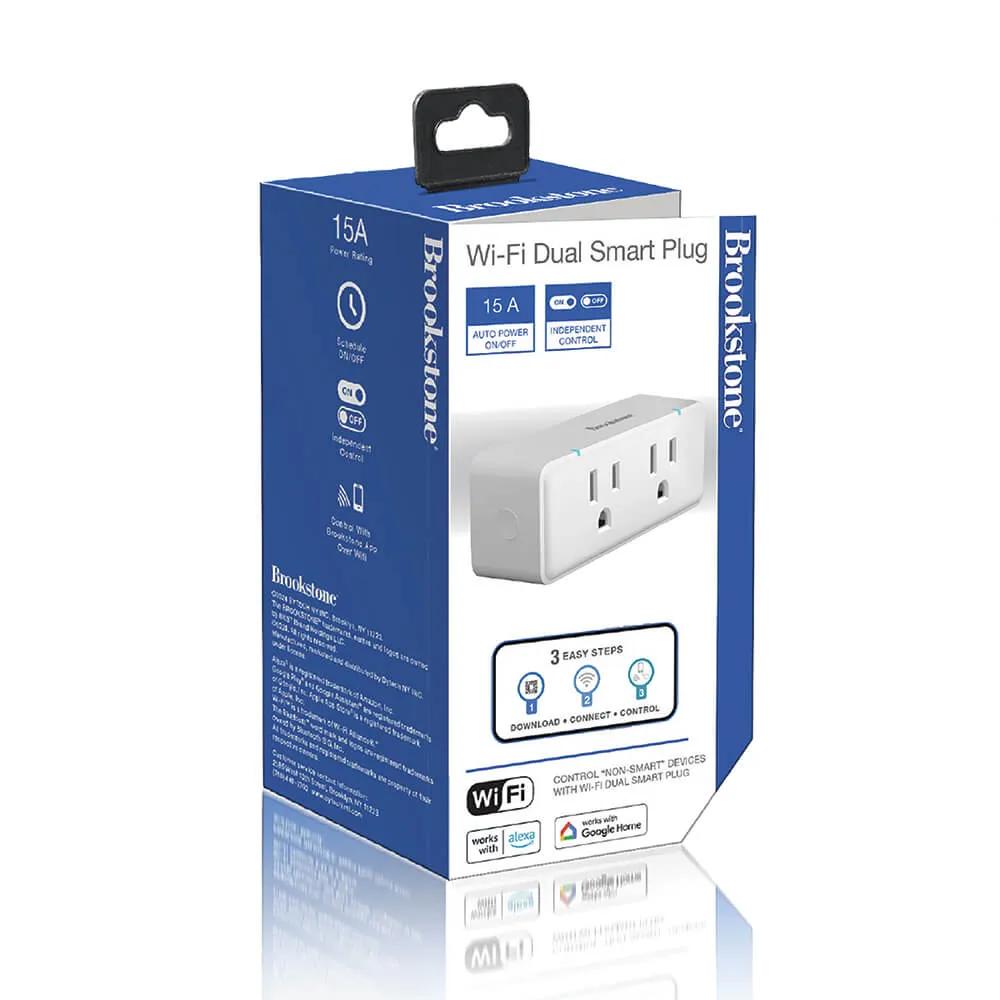 Smart Plug Dual Outlet WiFi 15A - 4 x 2 in - product view 3