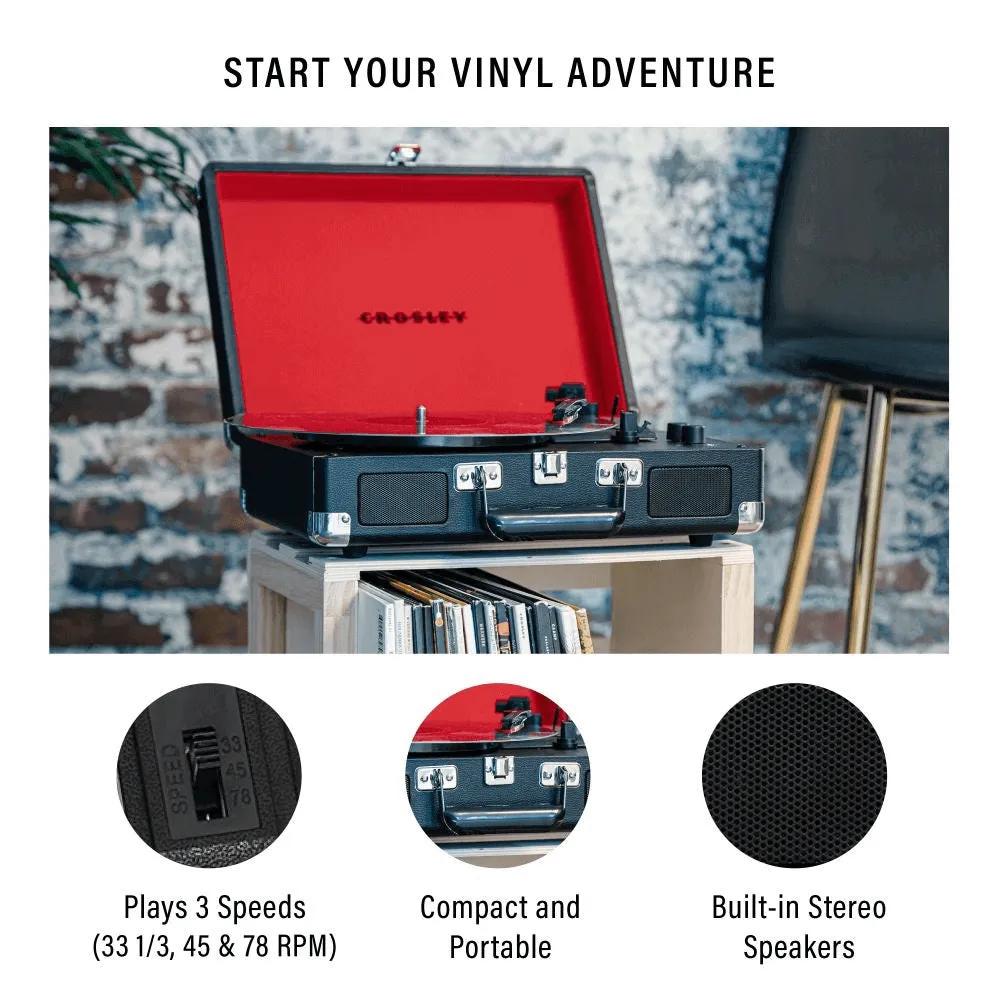 Record Player Bluetooth Three-Speed Belt-Drive Portable - product view 7