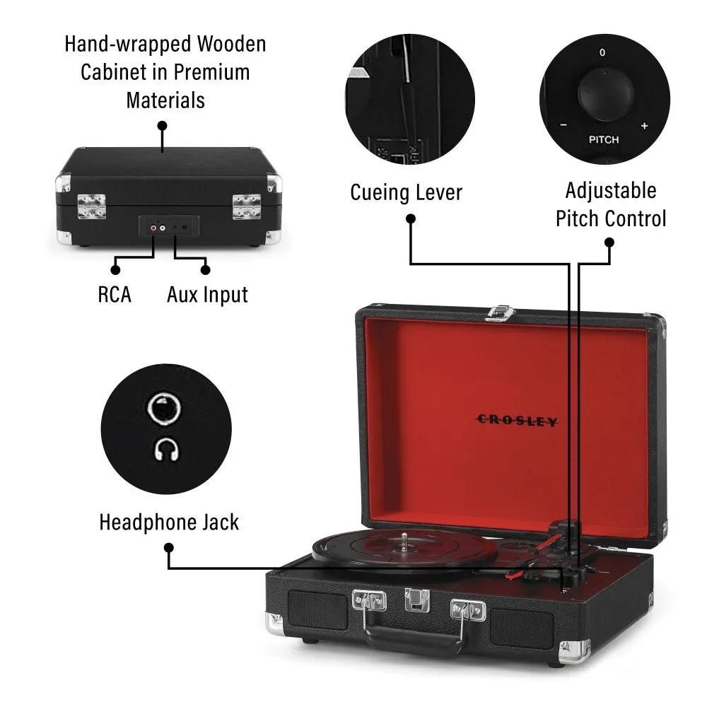 Record Player Bluetooth Three-Speed Belt-Drive Portable - product view 8