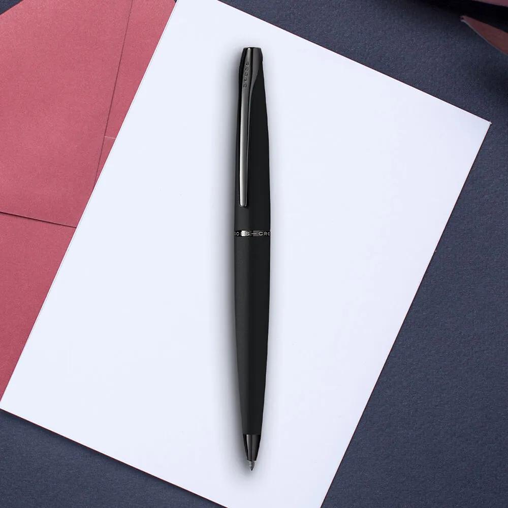 Ballpoint Pen ATX Brushed Black Sleek Proportions - product view 4