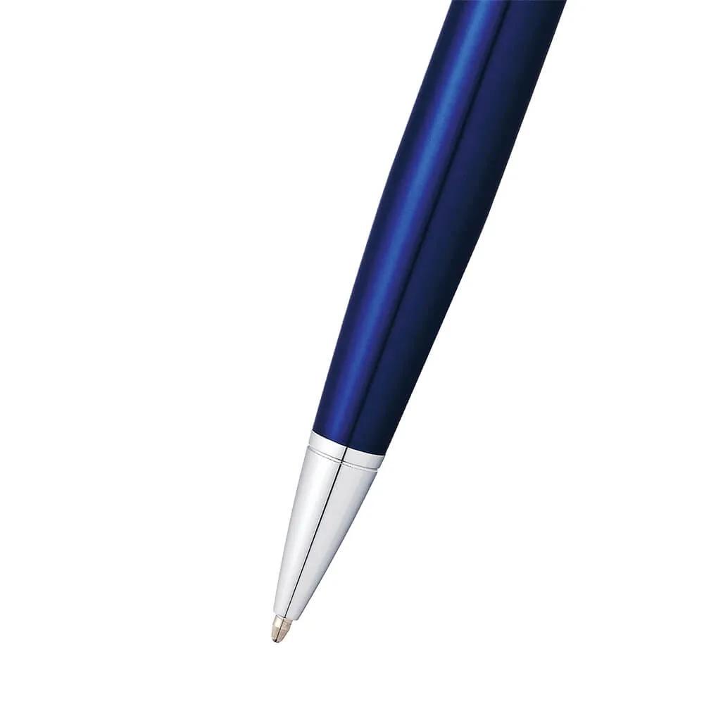 Ballpoint Pen Blue Lacquer Multi-Groove Ring - 5.25 in - product view 4