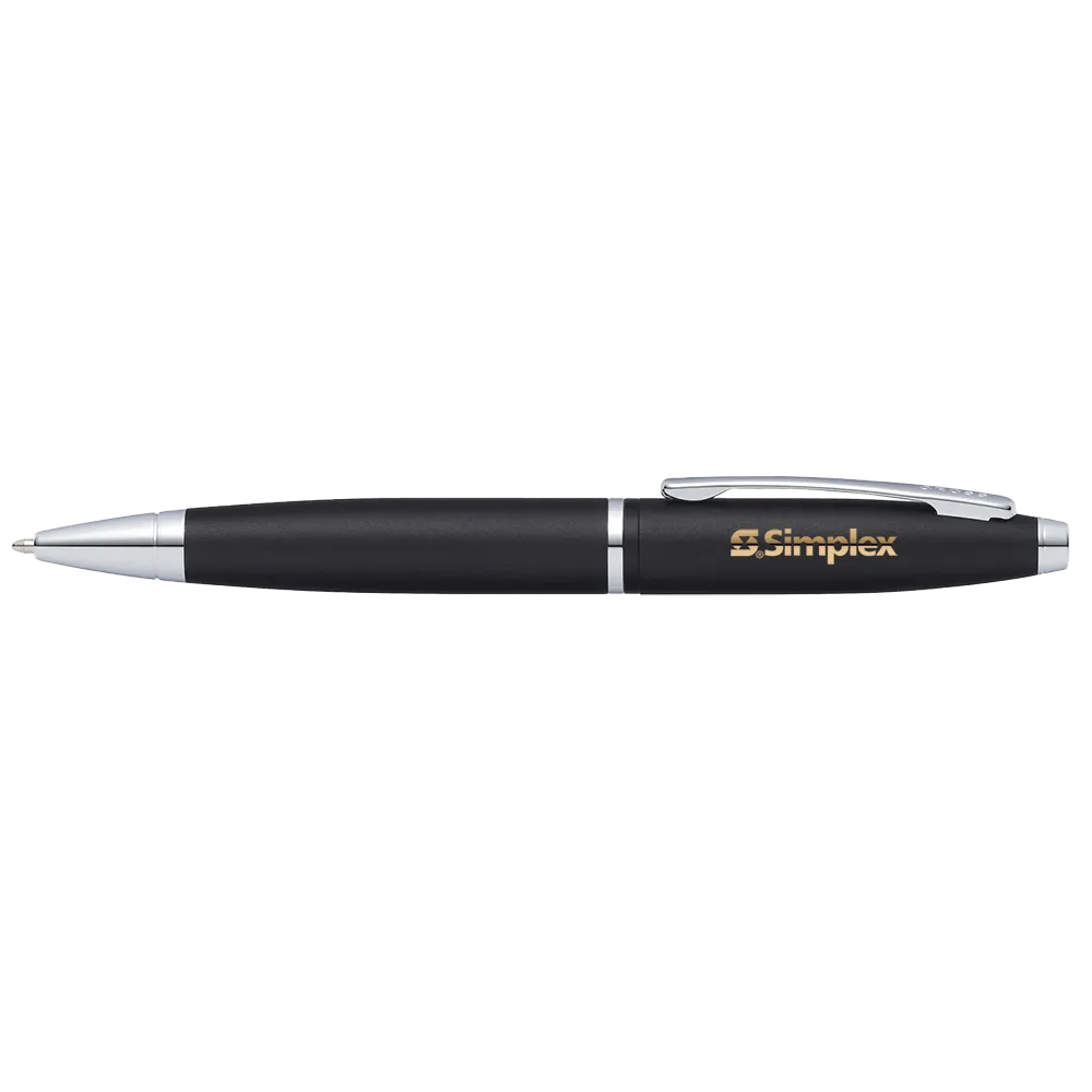 Ballpoint Pen Matte Black Art Deco Tapered - 5.25 in - product view 2