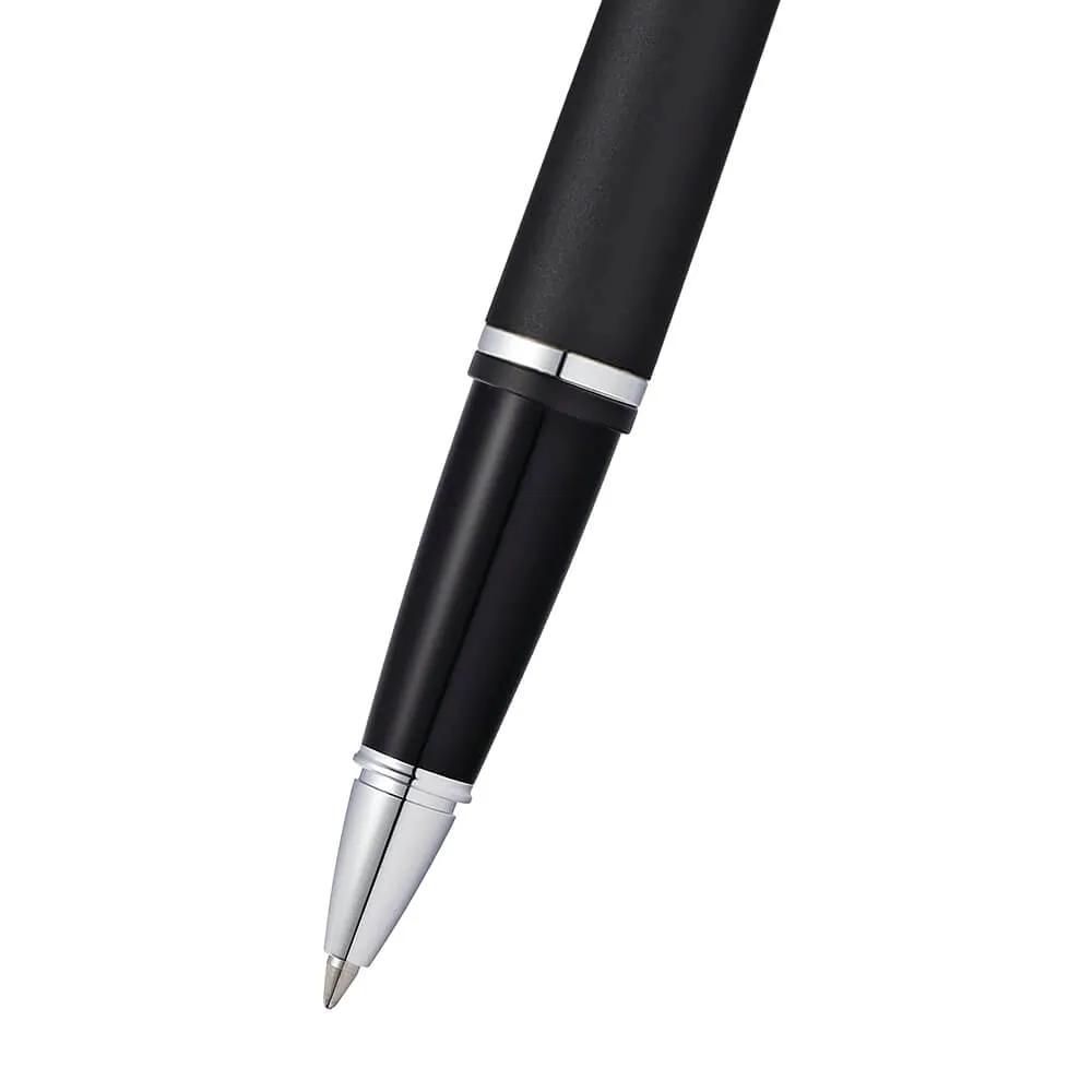 Rollerball Pen Matte Black Art Deco Style - 5.75 in - product view 6
