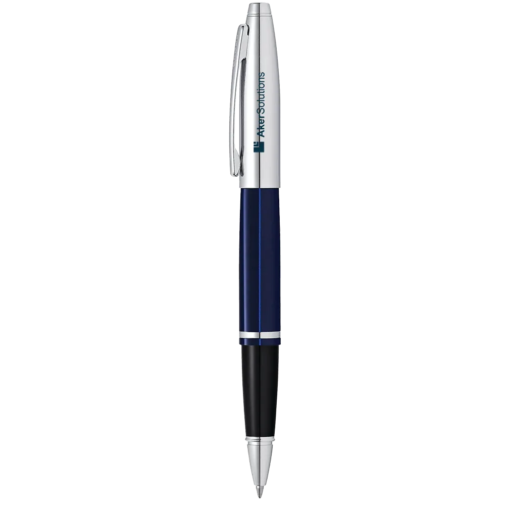 Cross Calais Rollerball Pen - Chrome and Blue Lacquer - product view 1