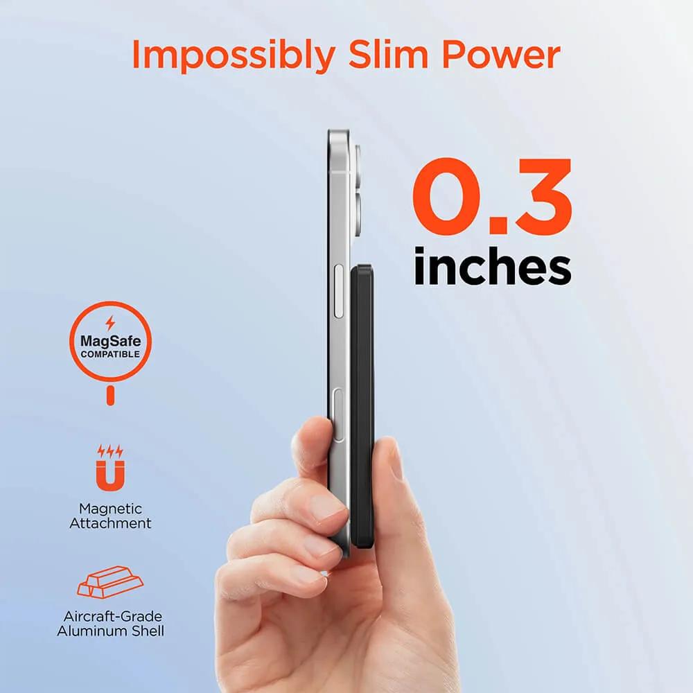 Magnetic Wireless Power Bank Ultra-Slim - 5000mAh - product view 3