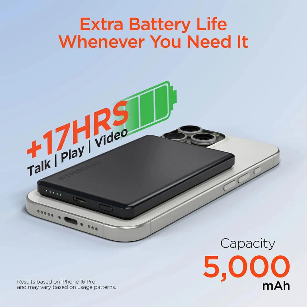 Magnetic Wireless Power Bank Ultra-Slim - 5000mAh - product view 6