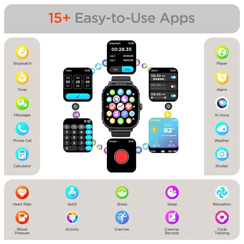 SmartWatch Fitness Tracker with Health Monitor - 10.5 in - product view 9