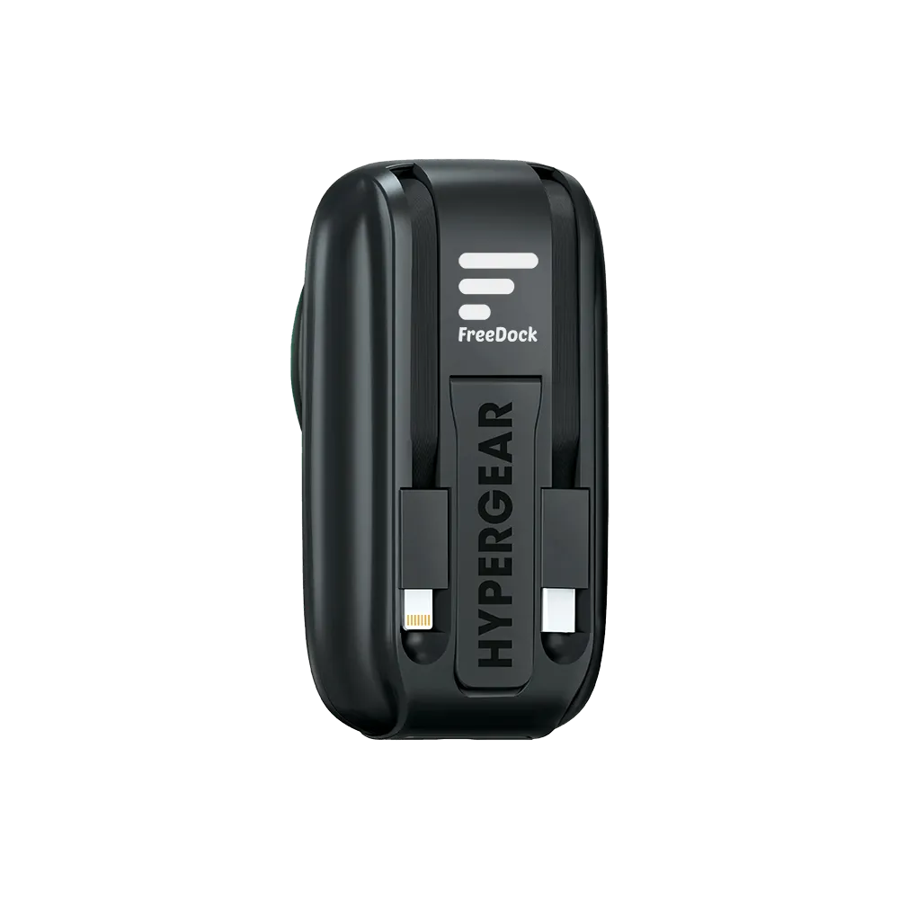 Magnetic Wireless Power Bank with Built-In Cables - 5000mAh - product view 2