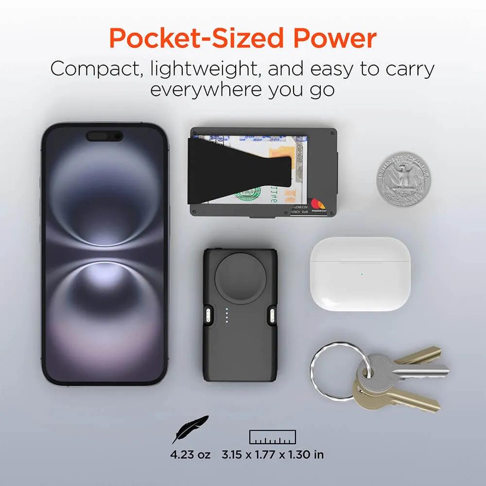 Ultra-Mini Power Bank with Apple Watch Charger - 5000mAh - product view 7