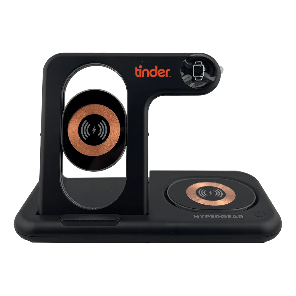 Foldable Wireless Charging Stand 4-in-1 with LED - 15W - product view 2