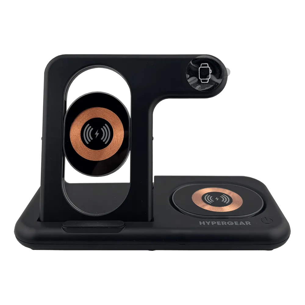 Foldable Wireless Charging Stand 4-in-1 with LED - 15W - product view 12