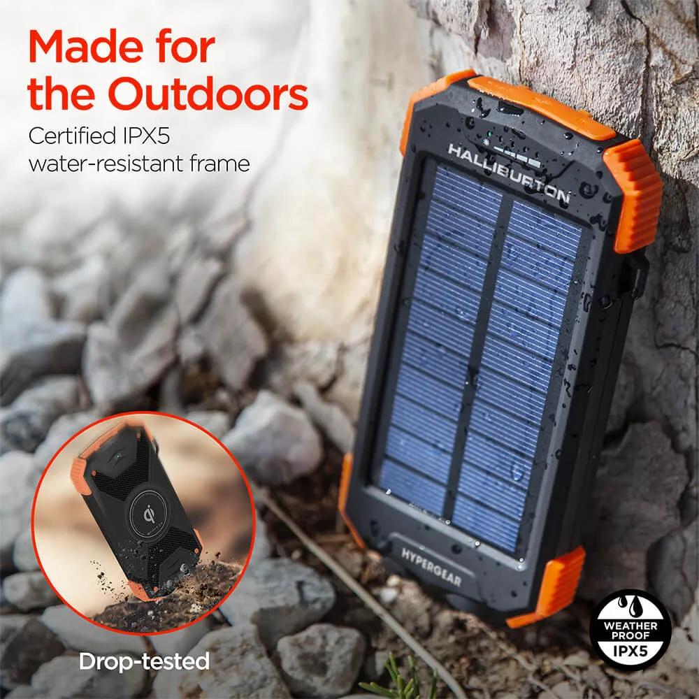 Solar Power Bank Wireless Charging with Flashlight - 10000mAh - product view 7