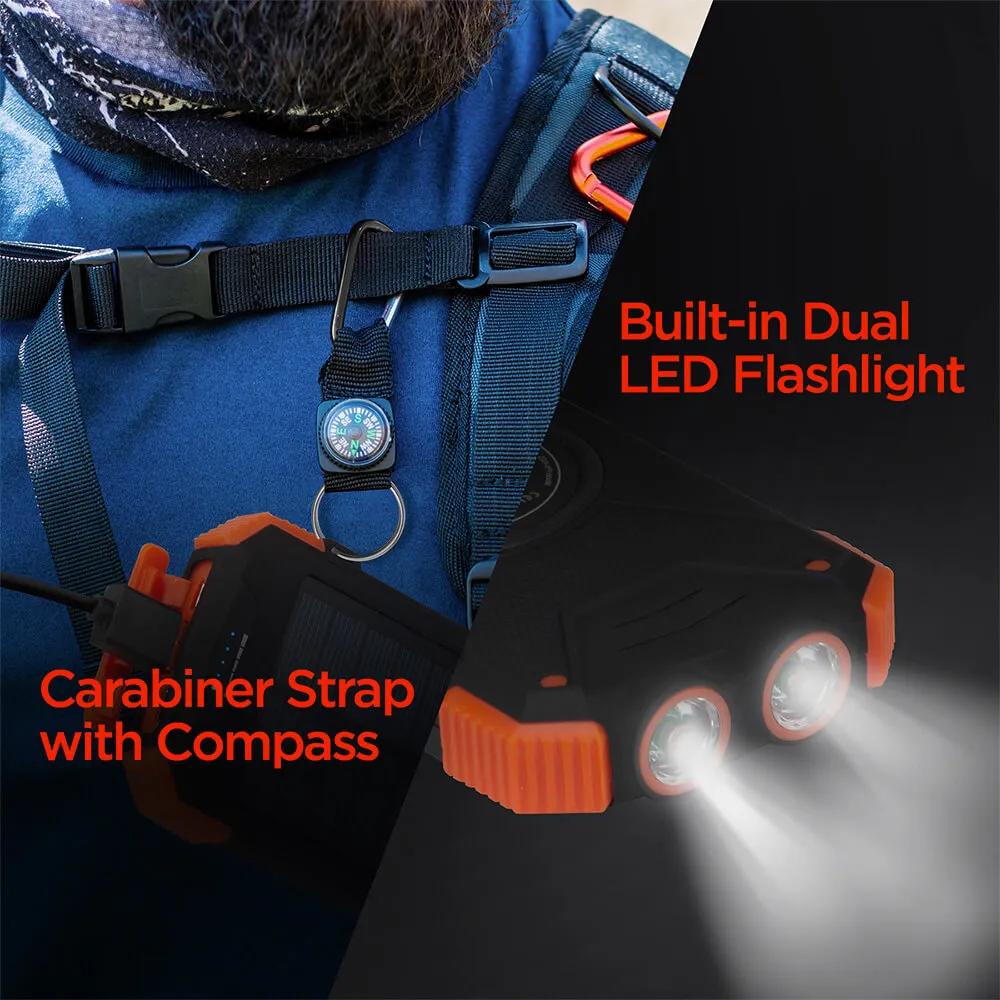 Solar Power Bank Wireless Charging with Flashlight - 10000mAh - product view 8