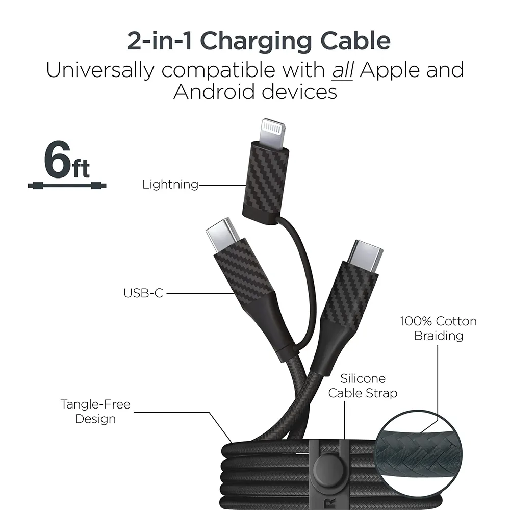 Charging Kit 30W GaN with 2-in-1 Cable Travel Pouch - product view 5