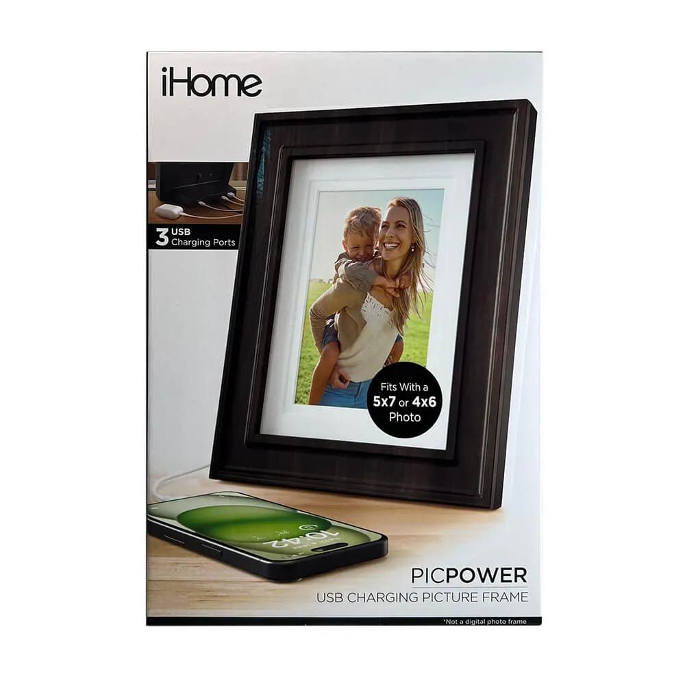 Picture Frame with 3 USB Chargers - 9.5 x 7.5 in - product view 3
