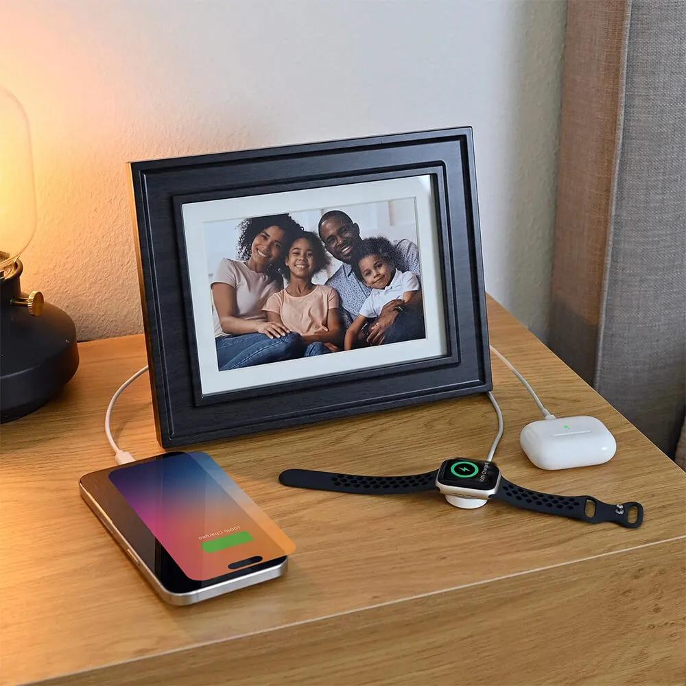 Picture Frame with 3 USB Chargers - 9.5 x 7.5 in - product view 4