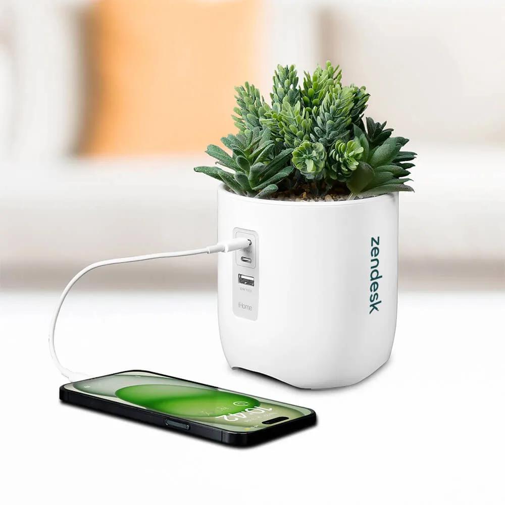 Faux Succulent USB Charging Station - 7 x 4.25 in - product view 2