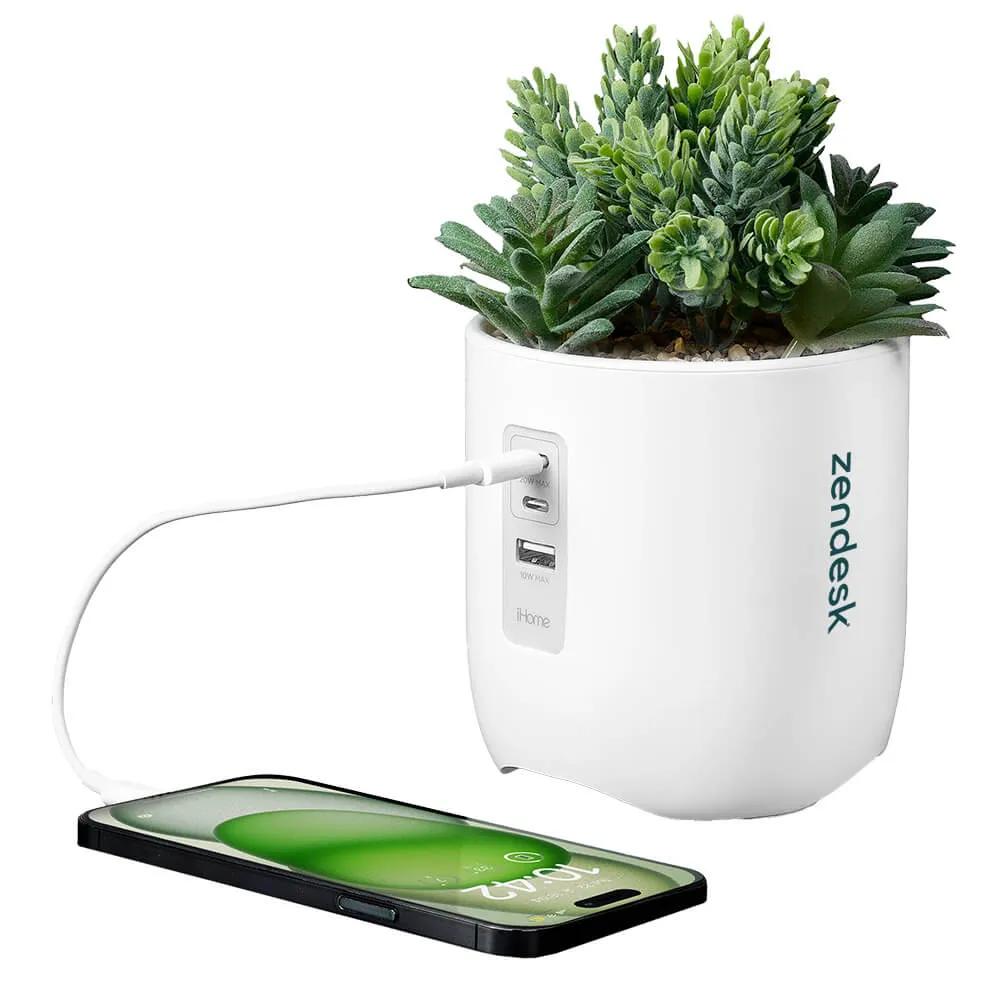 Faux Succulent USB Charging Station - 7 x 4.25 in - product view 5